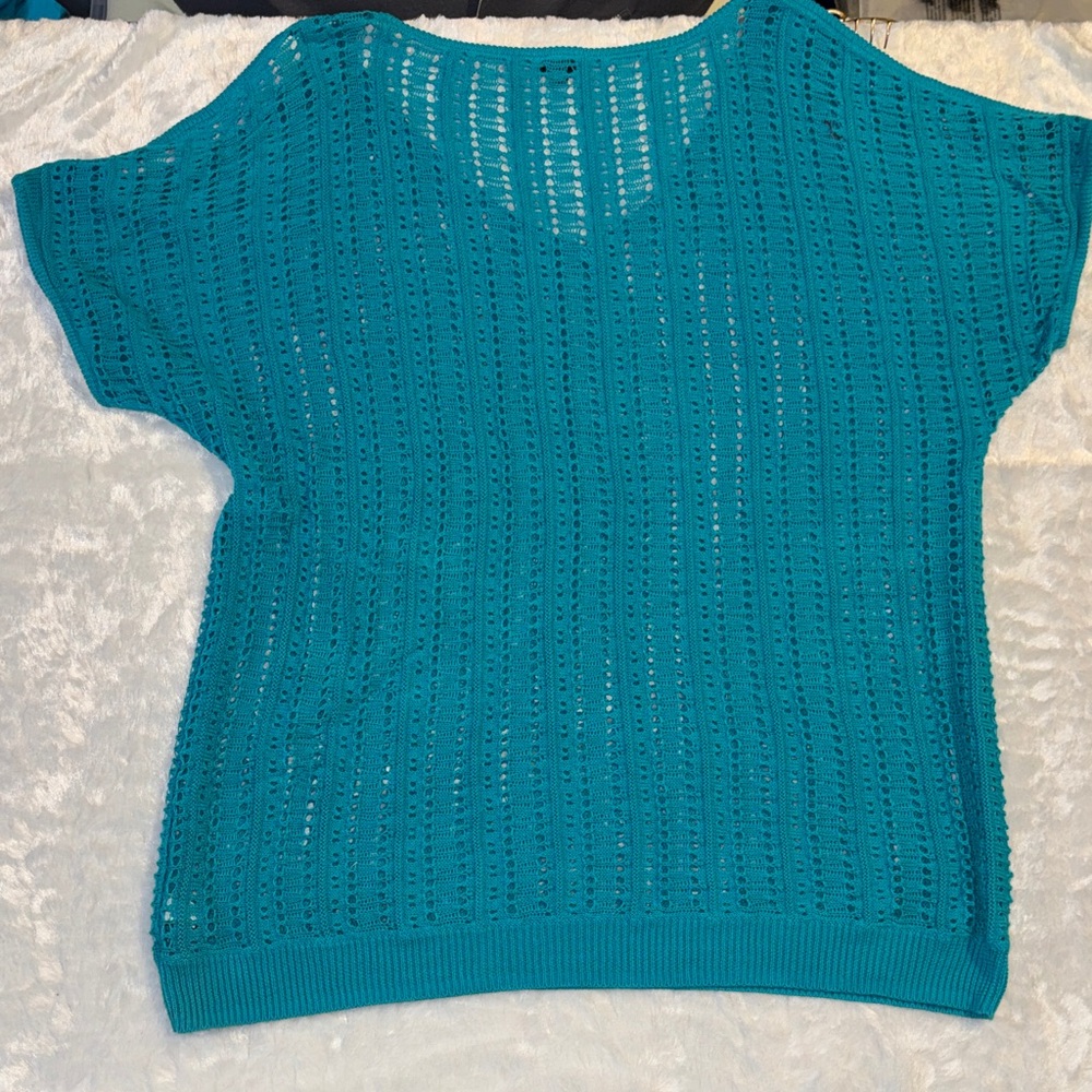 Torrid Teal Short Sleeve Top - Picture 5 of 5